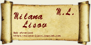 Milana Lisov vizit kartica